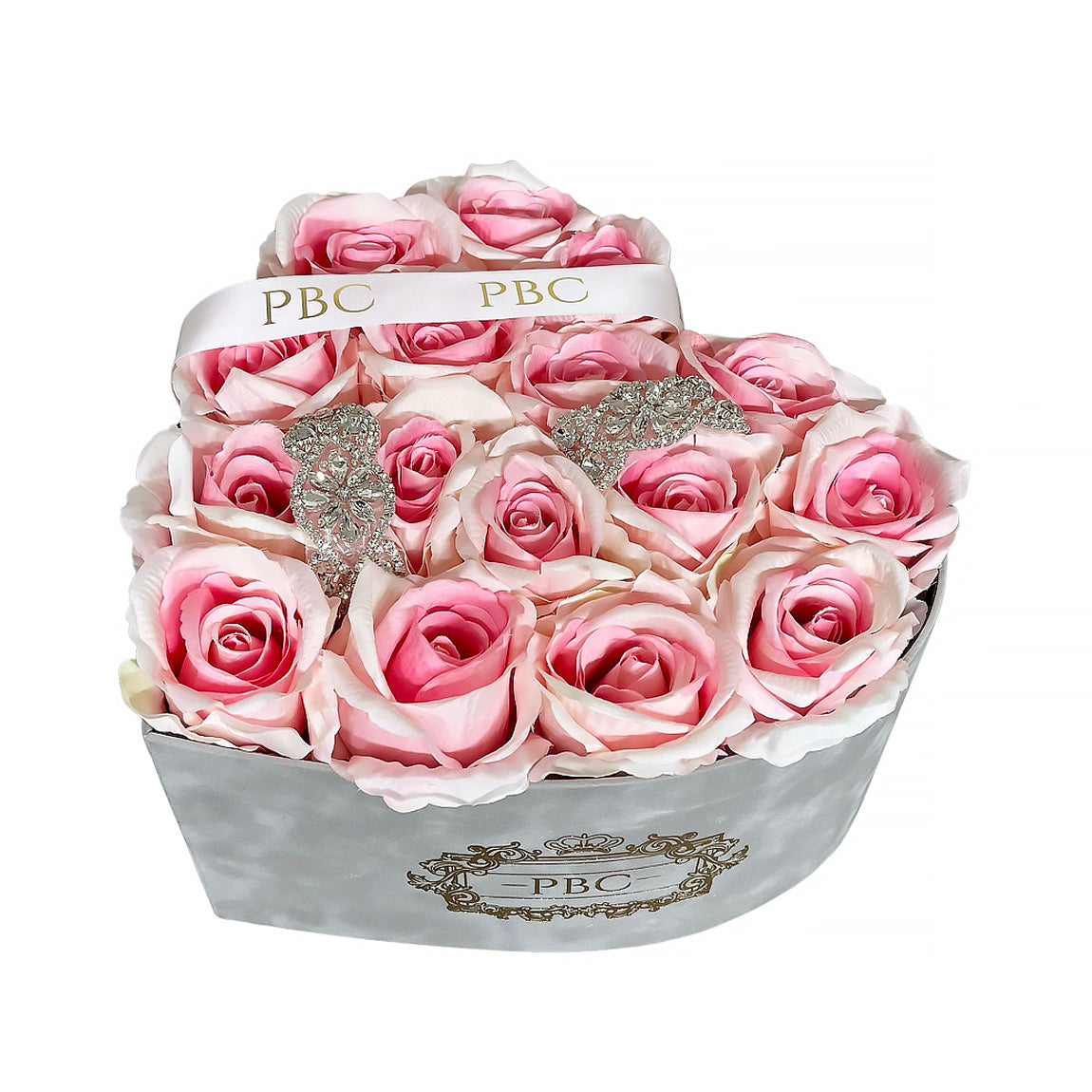 Top view of PBC Gifts rose box