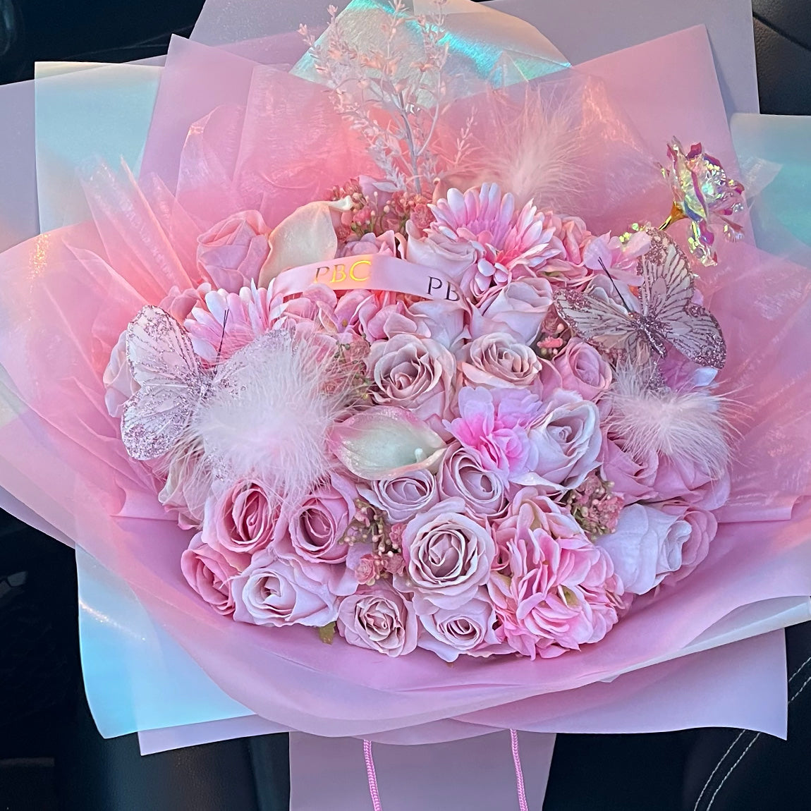 Pink JUMBO Bouquet Gift Set