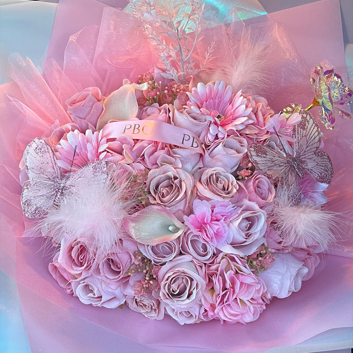 Pink JUMBO Bouquet Gift Set