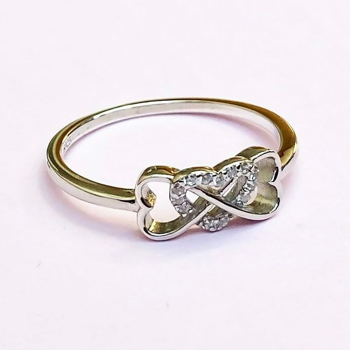 Small gold love heart ring