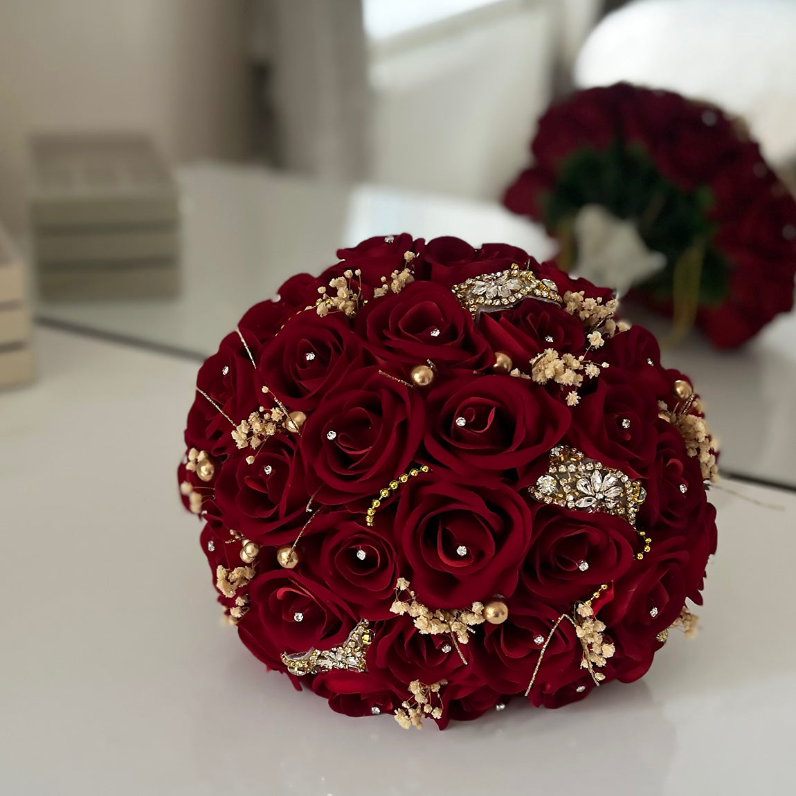 Red Bridal Bouquet