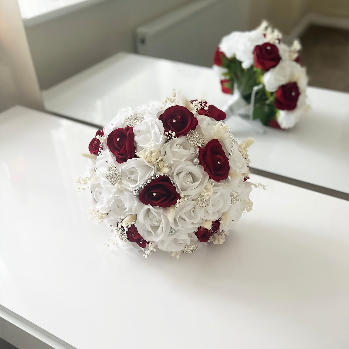 Red & White Bridal Bouquet