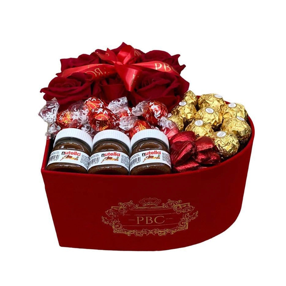 Red heart treat and chocolate box from PBC