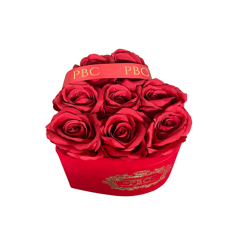 Red roses flower box