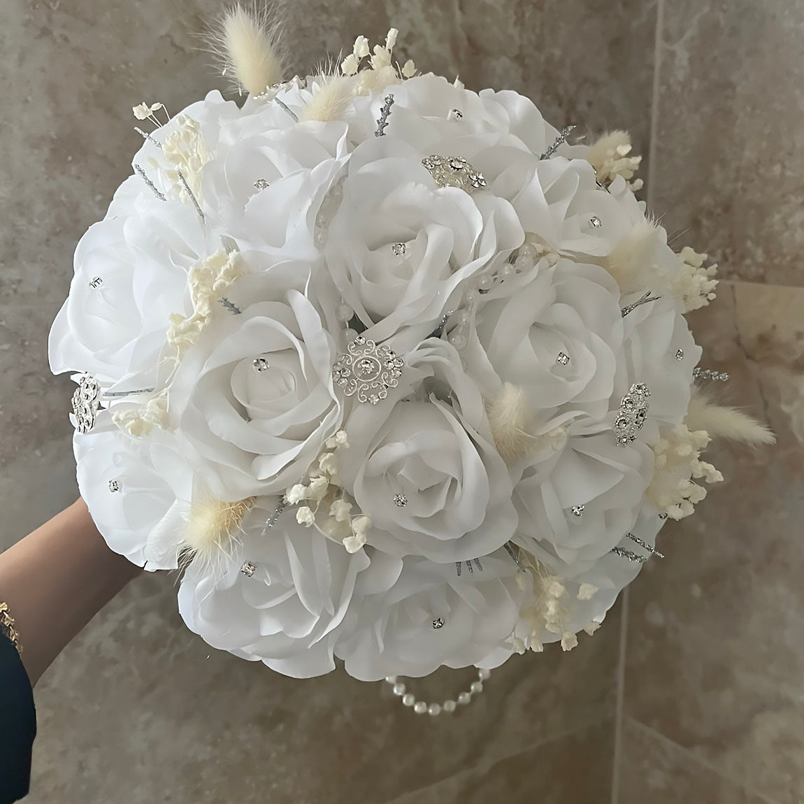 White Pearl Bridal Bouquet