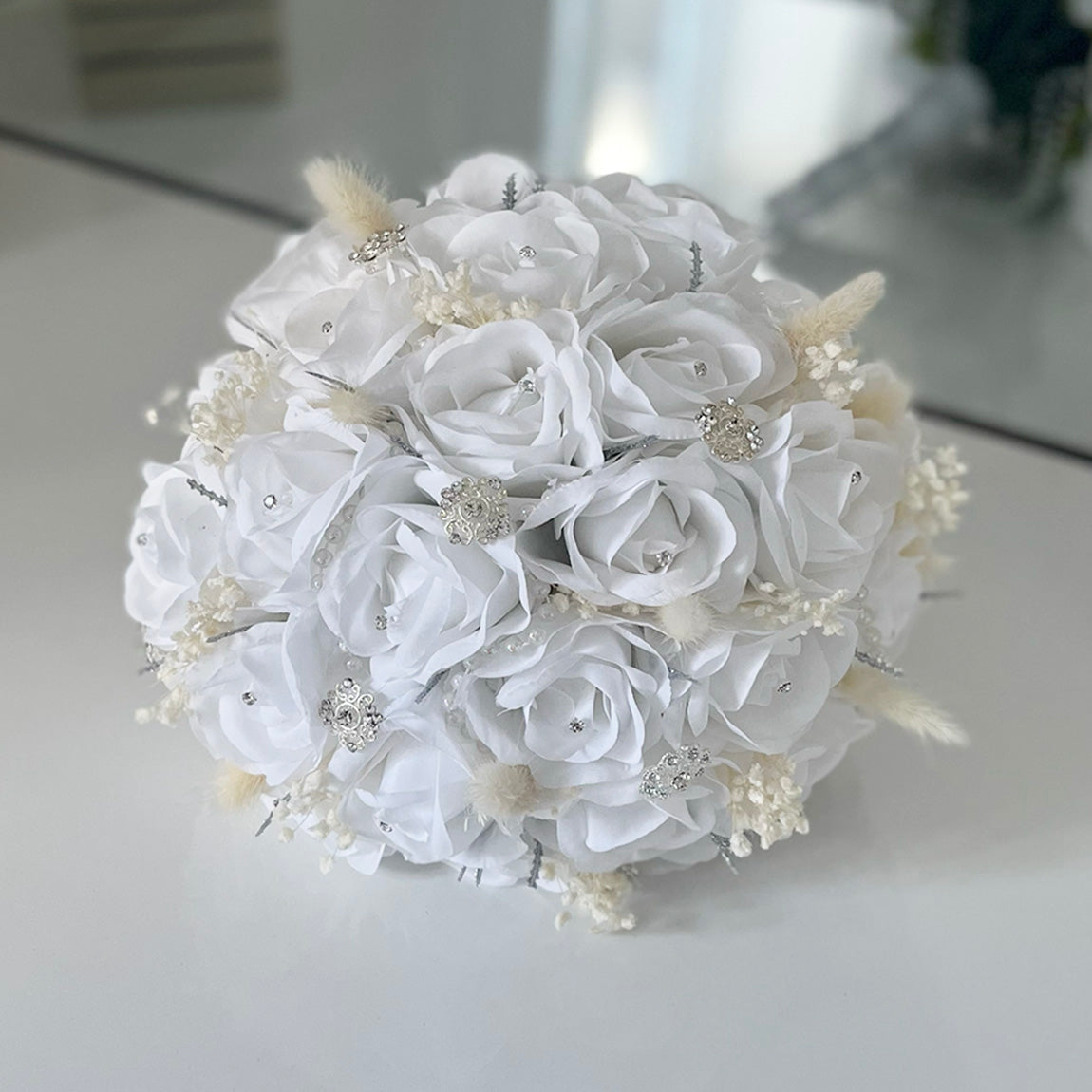 White Pearl Bridal Bouquet