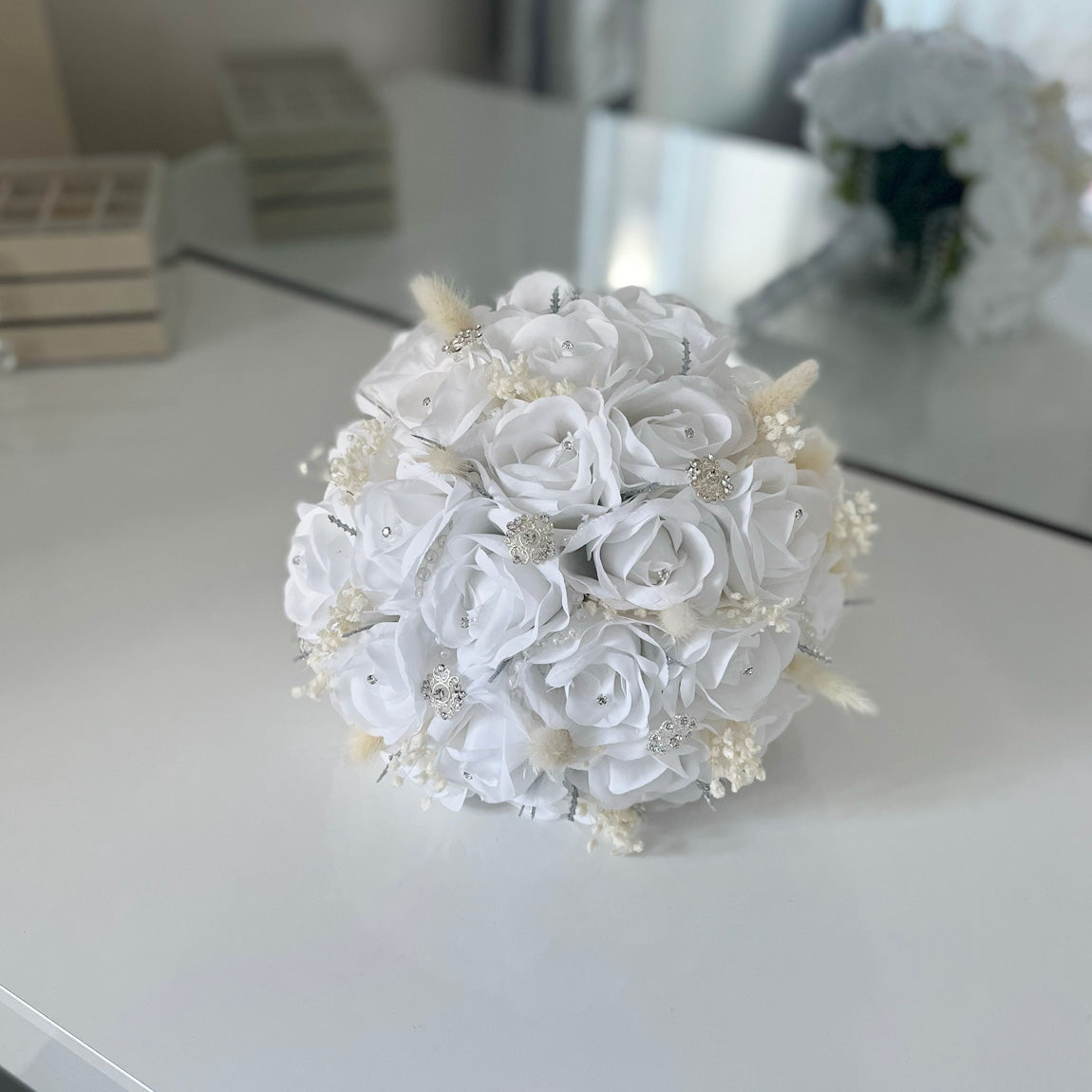 White Pearl Bridal Bouquet