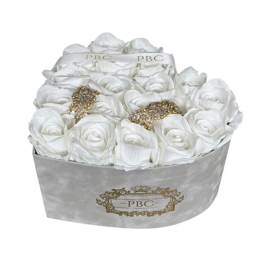 White roses in a PBC Box